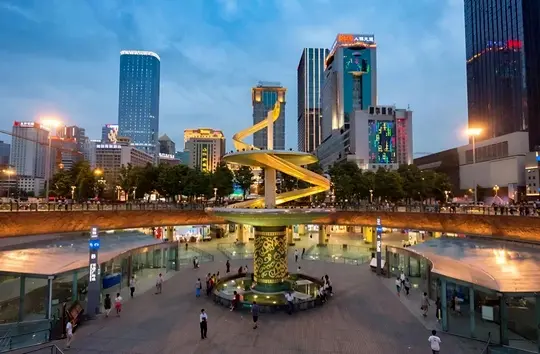 Wide and narrow alley street scene Wide and narrow alley street scene