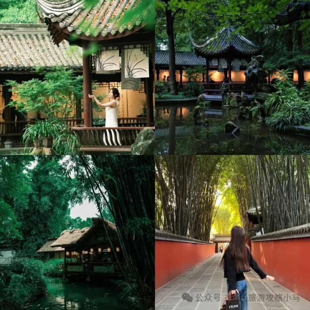 The scenery of Du Fu Thatched Cottage in Chengdu The scenery of Du Fu Thatched Cottage in Chengdu