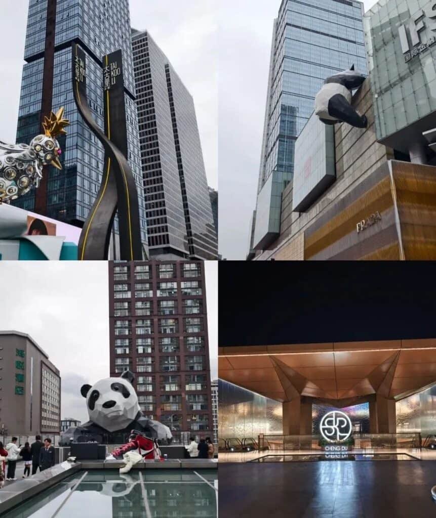 Chengdu Chunxi Road and Taikoo Li commercial district