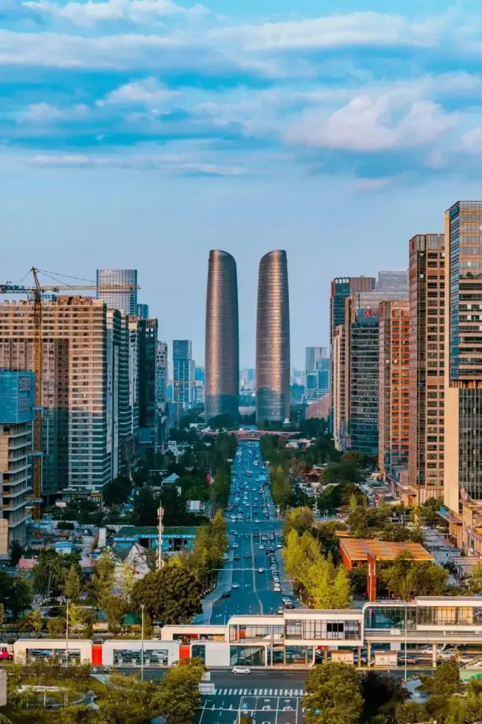 Things to Do in Chengdu at Night:twin towers Things to Do in Chengdu at Night:twin towers