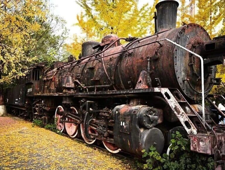The old train train in the eastern suburbs of Chengdu