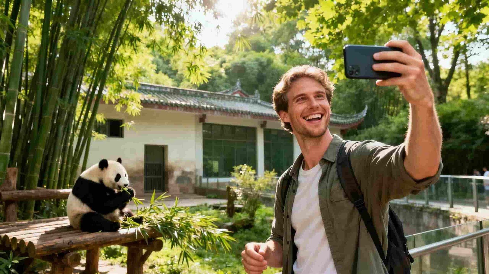 Chengdu itinerary step-by-step: taking photos with giant pandas
