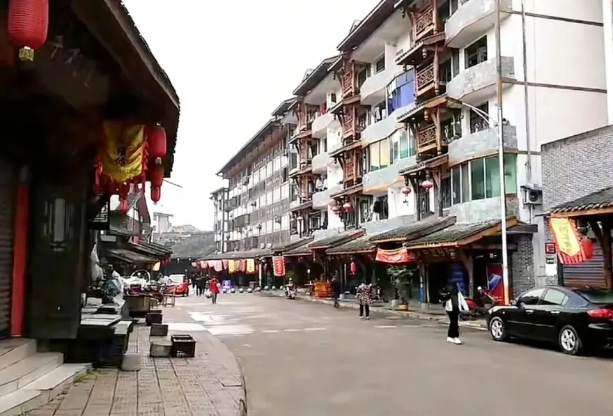 The new street of Luocheng Ancient Town