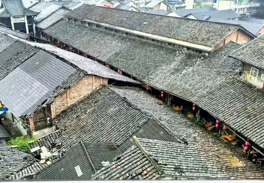 Wooden houses in Luocheng Ancient Town