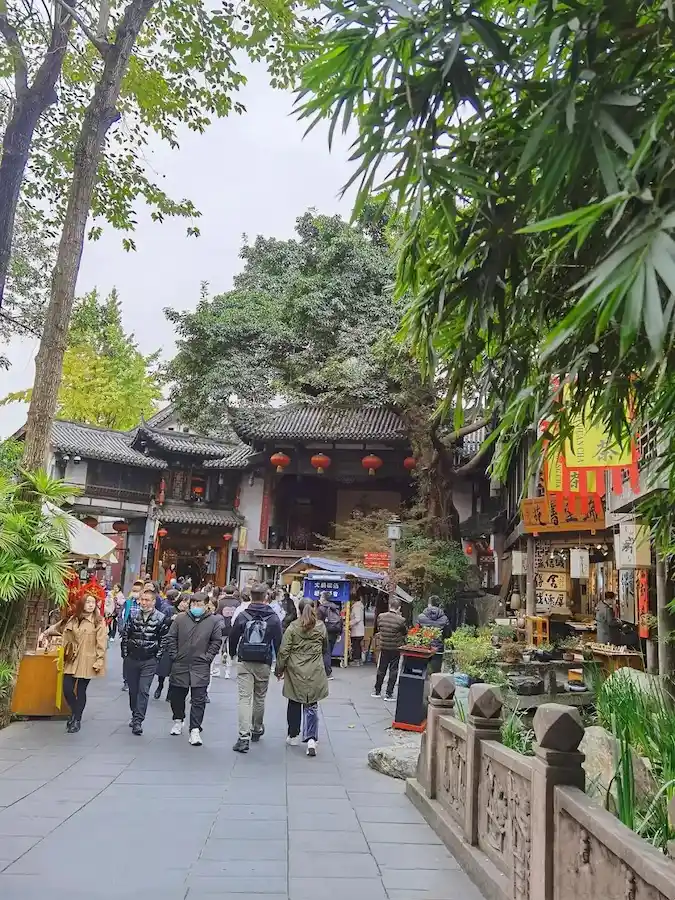 The ancient opera stage of Jinli Ancient Street in Chengdu